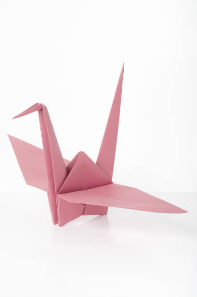 istock Light Pink Origami Crane 1040809750