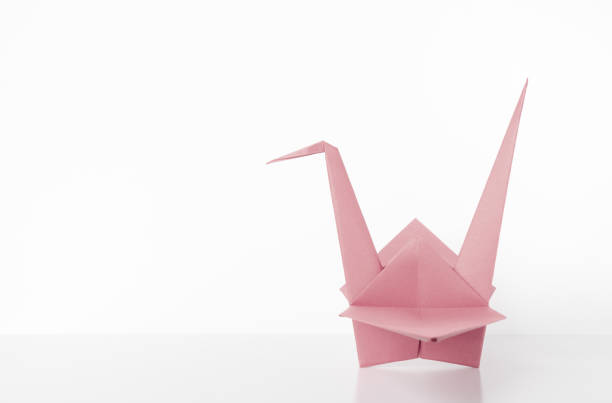 istock Light Pink Origami Crane 1040813796