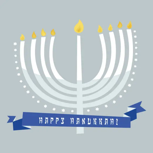 Vector illustration of Happy Hanukkah