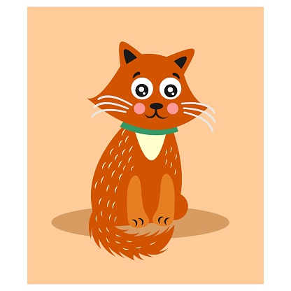 Funny And Adorable Cheerful Orange Little Kitten Sitting Cartoon Character Stock Illustration - Download Image Now - iStock Funny And Adorable Cheerful Orange Little Kitten Sitting Cartoon Character Stock Illustration - Download Image Now - iStock