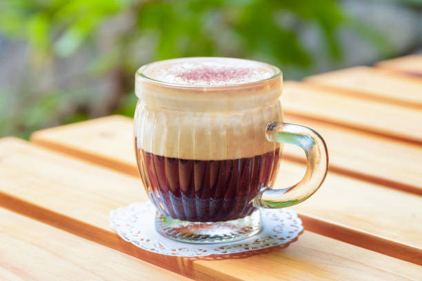 istock Cup of Vietnamese egg coffee on wooden table 1040839114