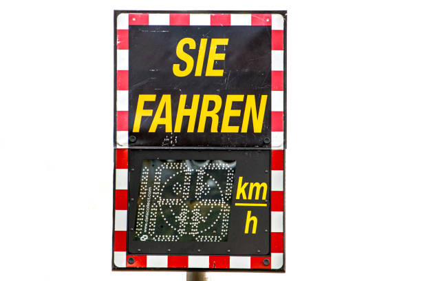 Speed check in a German village