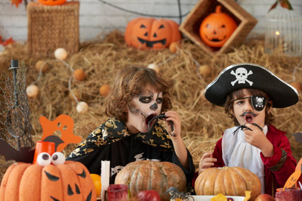 istock Enjoying Halloween treats 1040845272