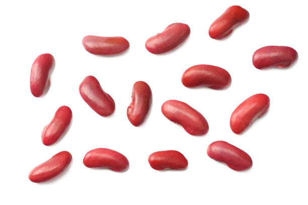 istock red kidney beans isolated on white background. top view 1040849818