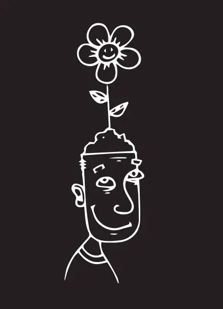 Vector illustration of Growing mind