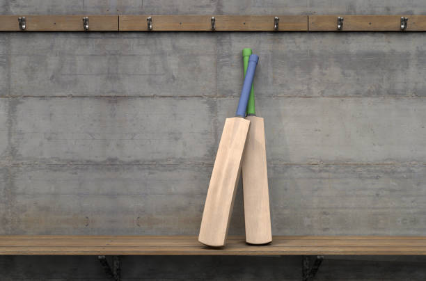 istock Cricket Bat In Change Room 1040859336