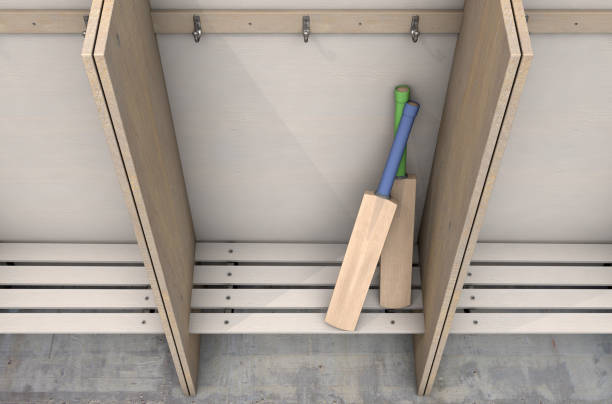 istock Cricket Bat In Change Room 1040859368