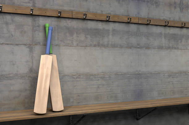 istock Cricket Bat In Change Room 1040859386