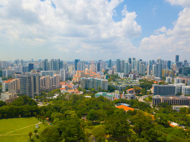 istock aerial view of Singapore 1040864614