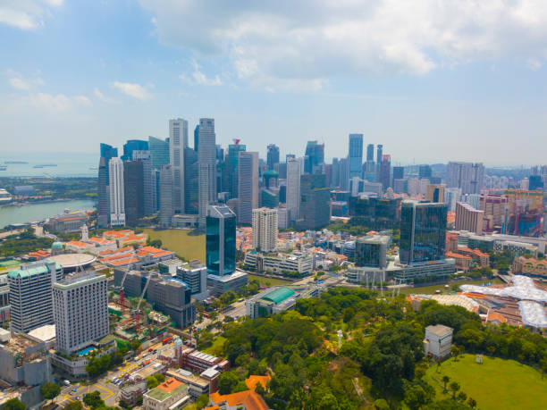 istock aerial view of Singapore 1040864636