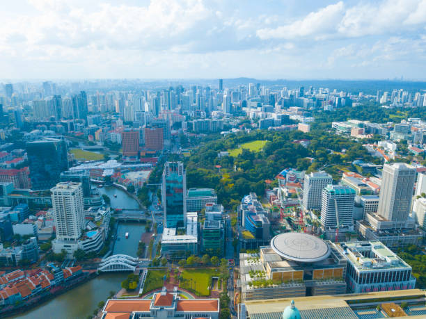 istock aerial view of Singapore 1040864678