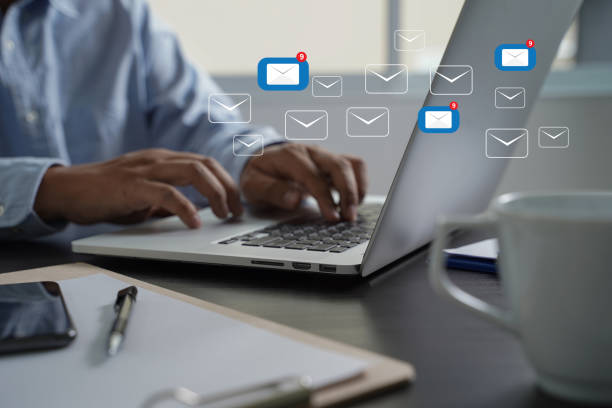 istock Mail Communication Connection message to mailing contacts phone Global Letters Concept 1040871664