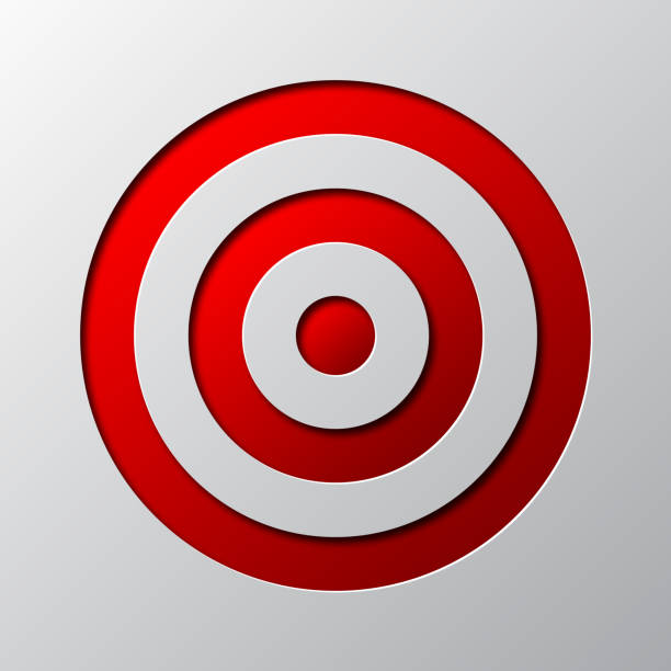 istock Paper art of the red target symbol. Vector illustration. 1040872732