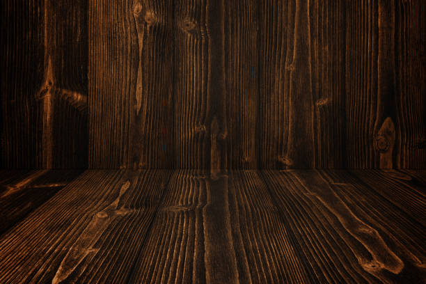 istock Grunge dark wood background wall and floor. wooden texture. surface, display backdrop, put product. 1040873030