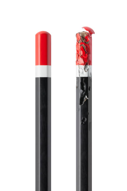 istock New pencil and chewed pencil on white background 1040878674