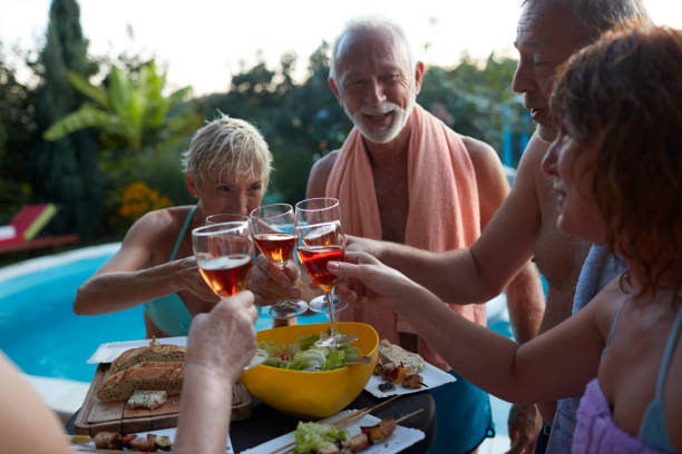 istock Seniors BBQ Party By The Pool 1040881688
