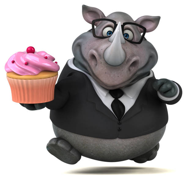 istock Fun rhinoceros - 3D Illustration 1040886906