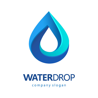 Drop of water vector icon. Clean water, Spa