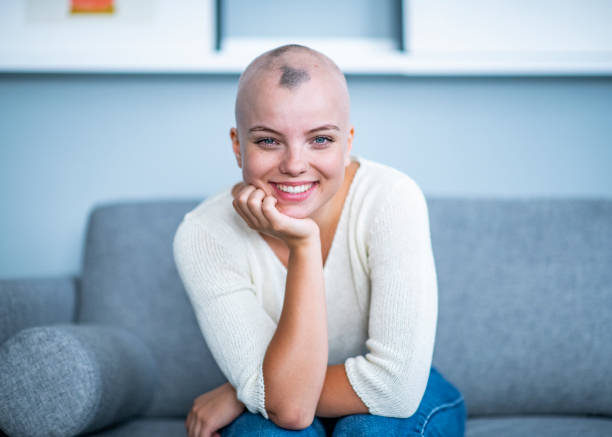istock Smiling Woman With Shaved Head 1040890520