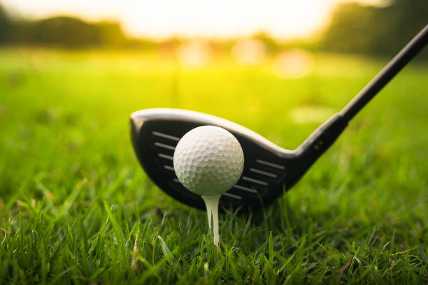 istock Golf club and ball in green grass. 1040890554
