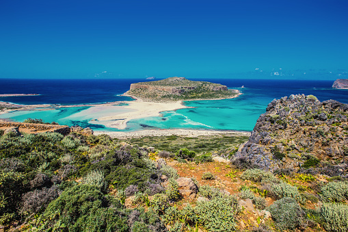 Balos Beach, Kaliviani, Greece. Crete.
