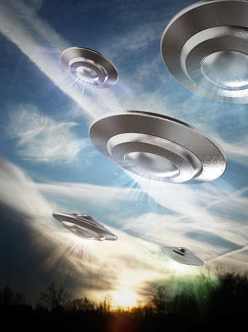 UFO (Unidentified flying object) in the sky