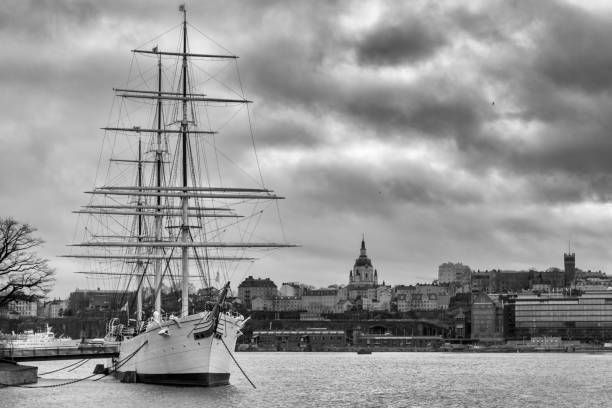 velero "af chapman" en estocolmo, suecia - af chapman fotografías e imágenes de stock