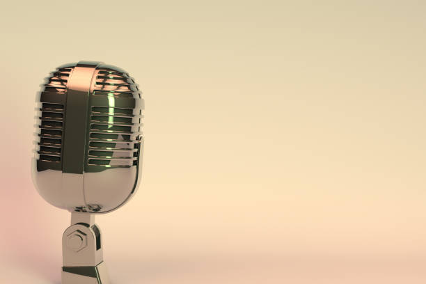 istock Retro Old Microphone, Vintage Style. 1040913560