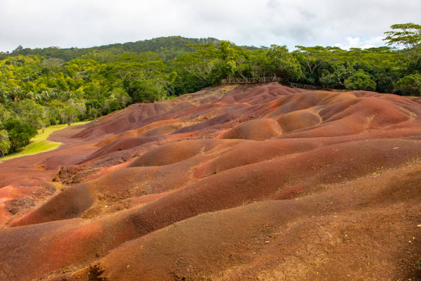 istock Dunes of seven coloured earth at Chamarel in Mauritius. 1040915980