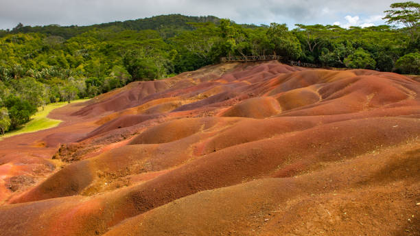 istock Famous seven coloured earth at Chamarel in Mauritius. 1040916560