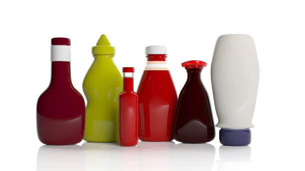 istock Set of sauce products on white background. 3d illustration 1040916970