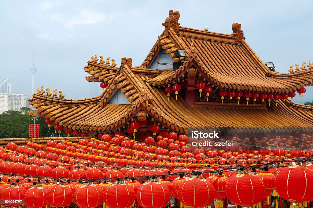 Vermelho lanternas chinesas - Foto de stock de Abundância royalty-free