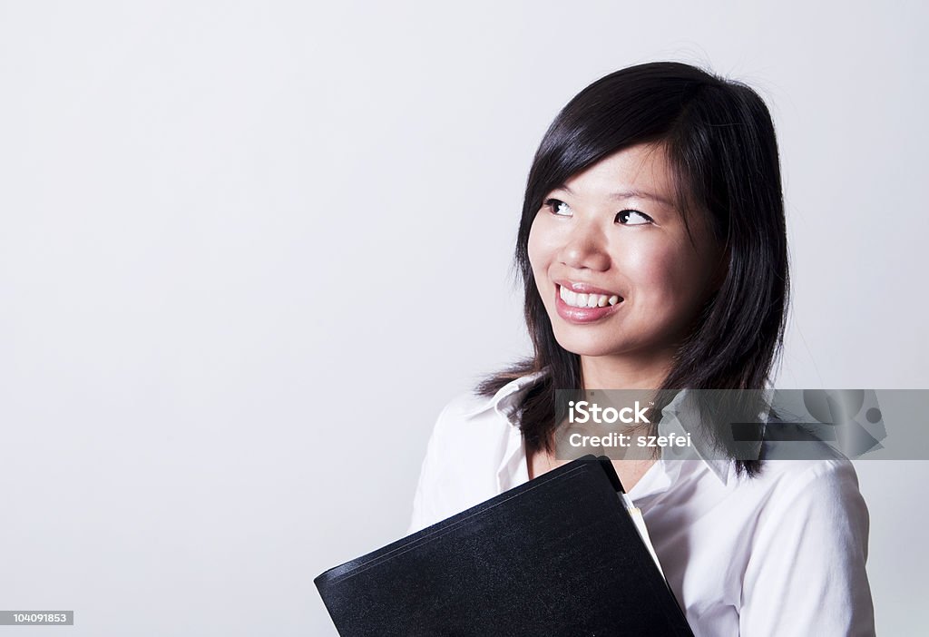 Brighter Tomorrow Asian woman looking to bright side 20-29 Years Stock Photo
