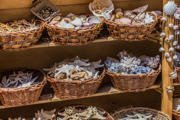 Souvenirs from Greece at local market.