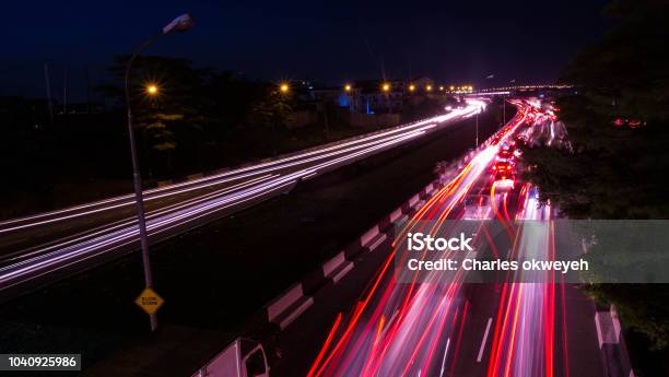 Lagos Nigeria Long Exposure Stock Photo - Download Image Now - Lagos - Nigeria, Nigeria, Night