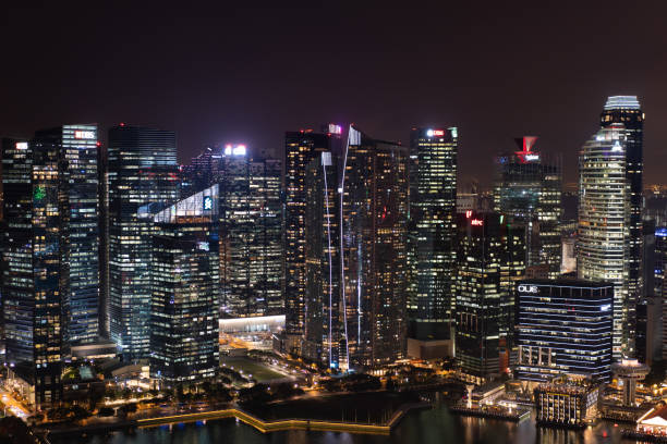 istock Singapore City Skyline at Night 1040926824