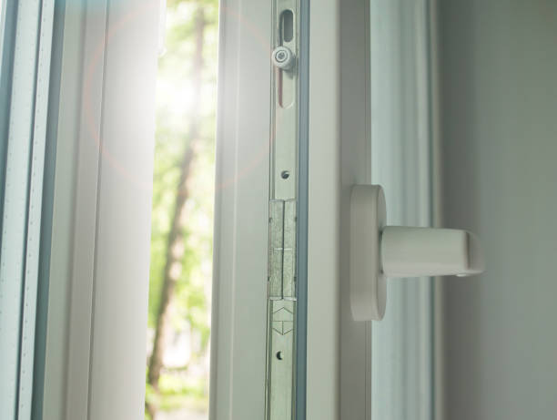 istock To open a window with a mosquito net. Plastic Windows with sunlight background. 1040931692