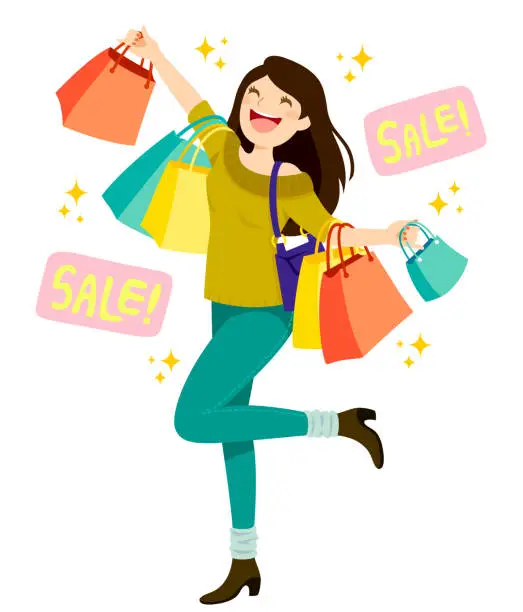 Vector illustration of Sales Shopping