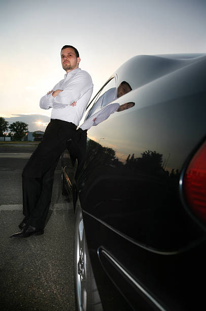 istock casual businessman and car 104093434