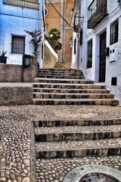 istock Narrow streets and white facades in Altea 1040939336