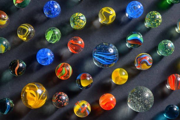 istock Different glass balls on black background 1040945660