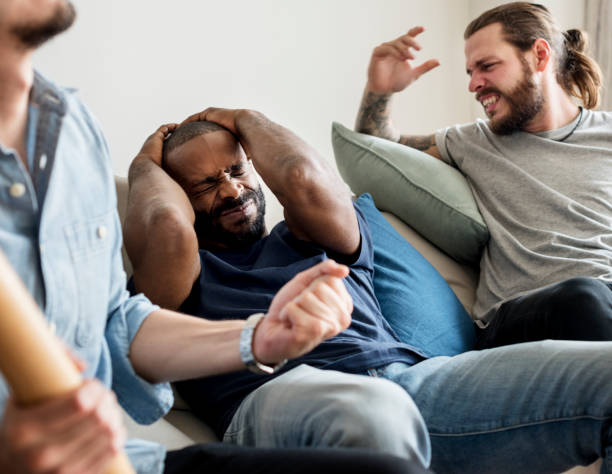istock Friends cheering sport league together 1040948026