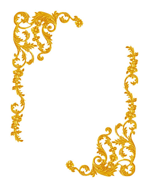 istock Ornament elements, vintage gold floral designs 1040949324