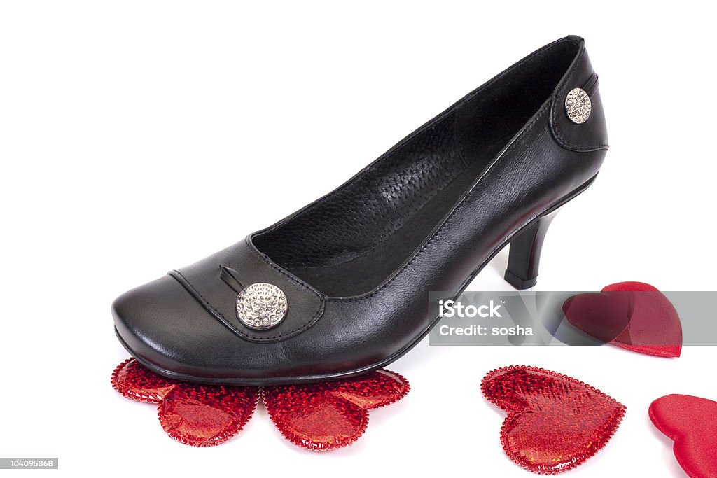 Черный womans обувь - Стоковые фото Взрослый роялти-фри