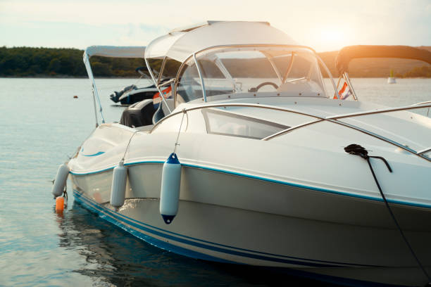 istock Modern yacht on the sea 1040966304