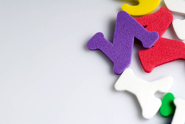 istock Rubber letters and shapes on white background,close-up 104096695