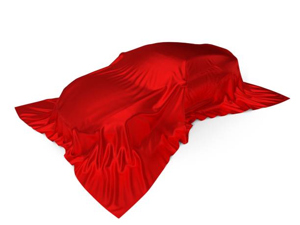 istock red silk covered sport car concept. 3d illustration 1040970214
