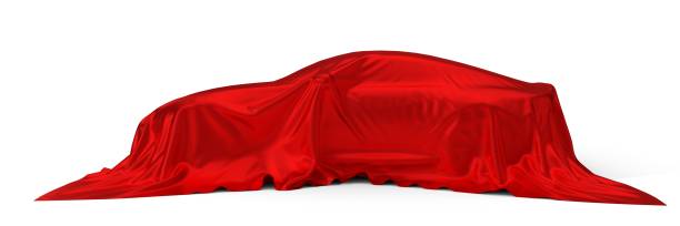 istock red silk covered sport car concept. 3d illustration 1040974686