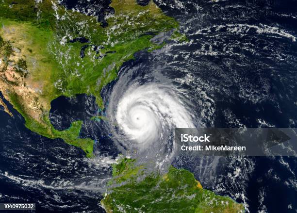 Tropical Hurricane Approaching The Usaelements Of This Image Are Furnished By Nasa Stock Photo - Download Image Now