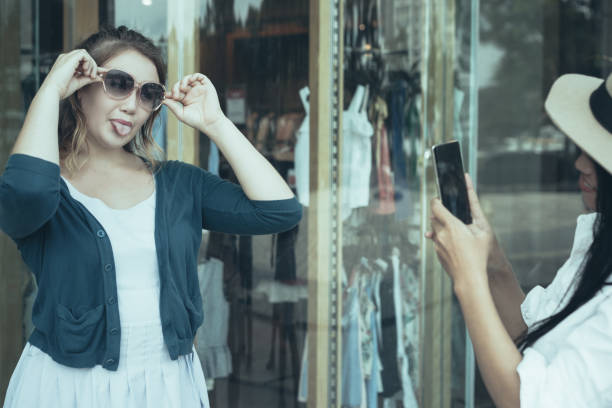 istock Grimacing funny girl posing for photo 1040976338
